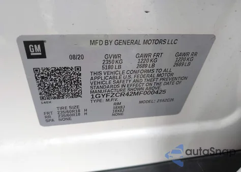 2021 Cadillac Xt4 Fwd Premium Luxury z USA, uszkodzony, nr VIN 1GYFZCR42MF000425